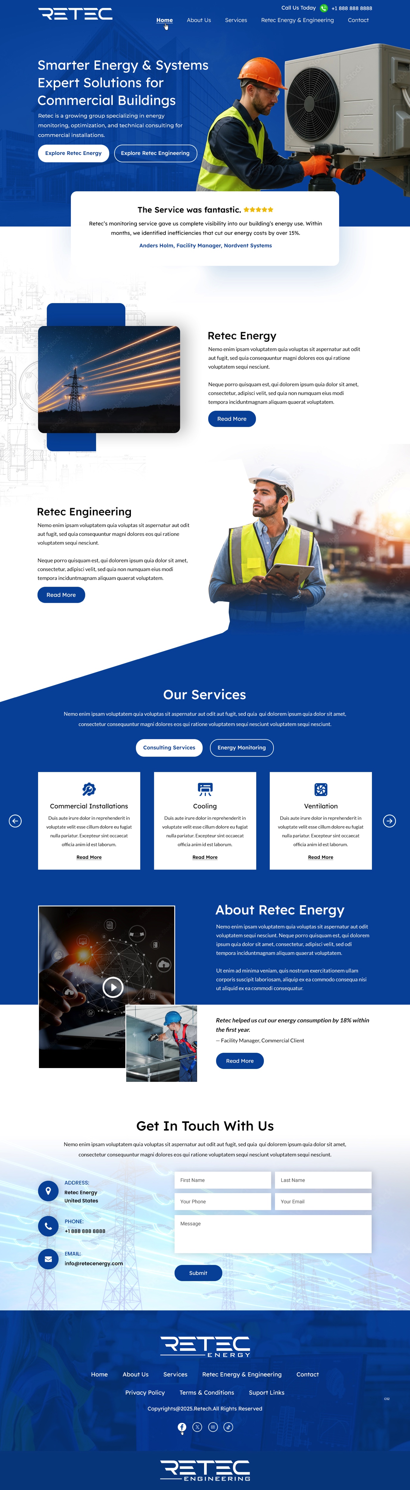 Web Design by pb for Retec Engineering AB | Design #36248301