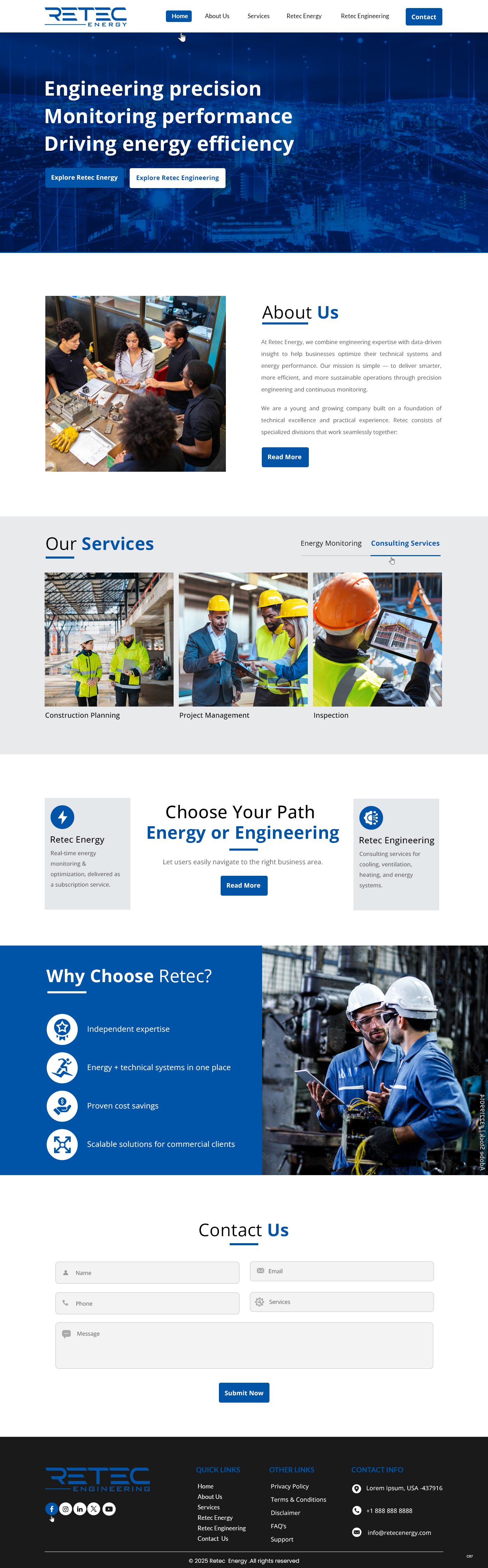 Web Design by pb for Retec Engineering AB | Design #36248303