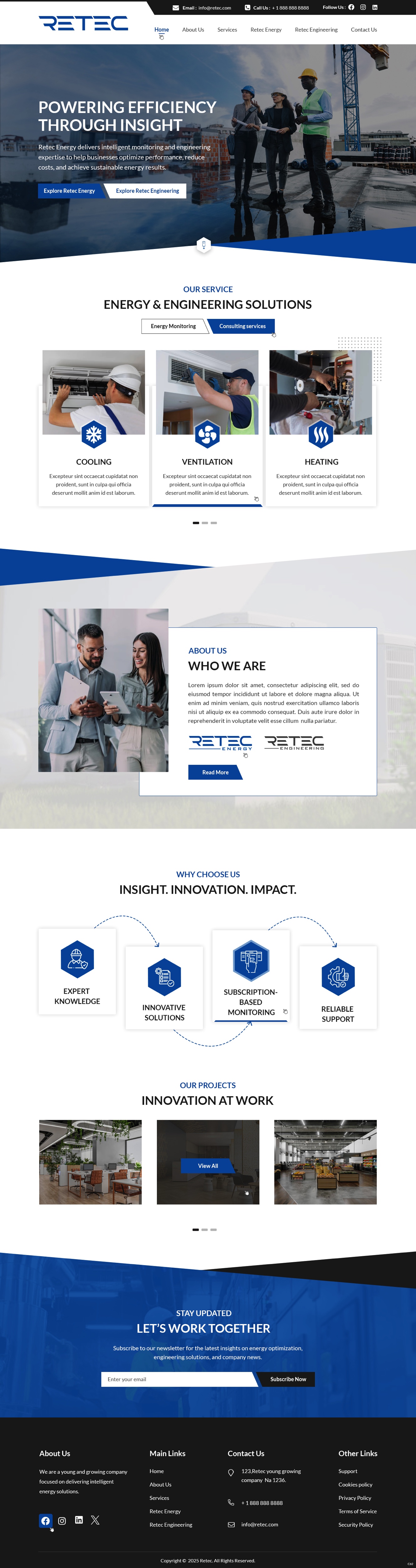 Web Design by pb for Retec Engineering AB | Design #36248344