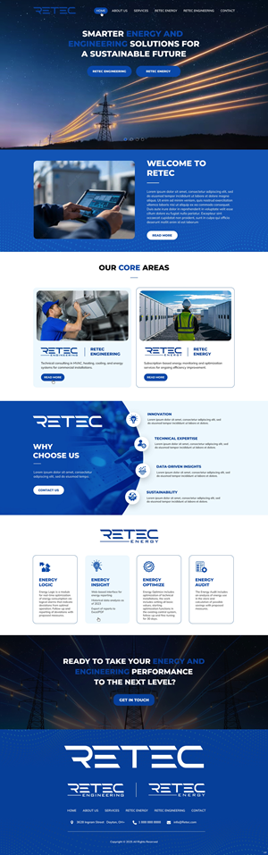 Web Design par pb pour Retec Engineering AB | Design : #36248345