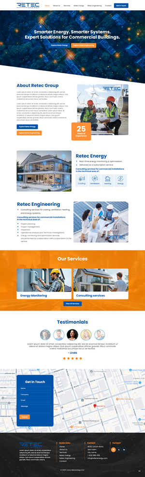 Web Design par pb pour Retec Engineering AB | Design : #36248346