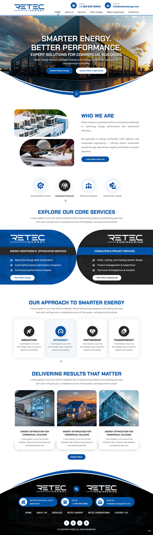 Web Design par pb pour Retec Engineering AB | Design : #36248347