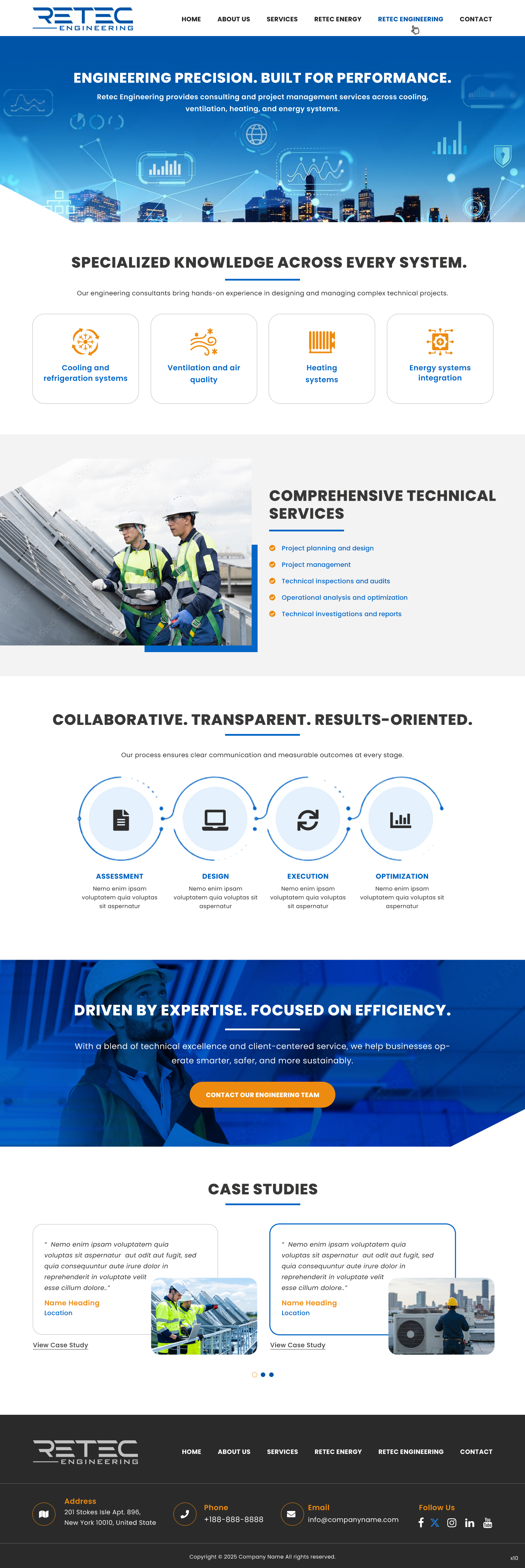 Web Design by pb for Retec Engineering AB | Design #36277365