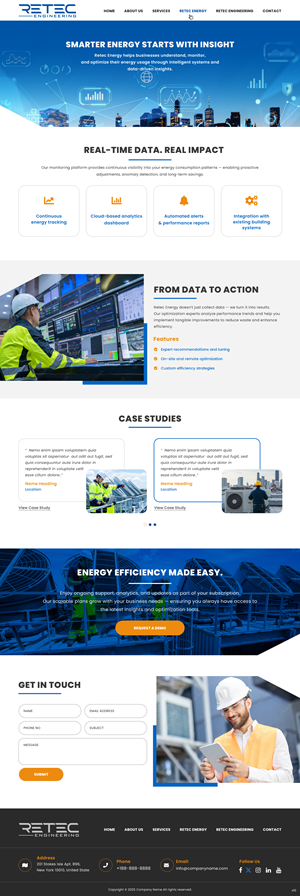 Web Design par pb pour Retec Engineering AB | Design : #36292308