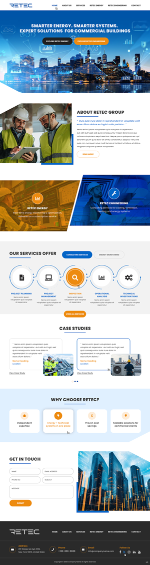 Web Design par pb pour Retec Engineering AB | Design : #36360044