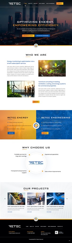 Diseño Web por pb para Retec Engineering AB | Diseño: #36365659