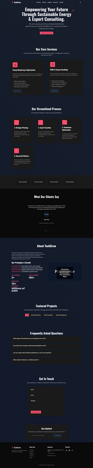 Web Design by ermetica7 design for Retec Engineering AB | Design #36241761