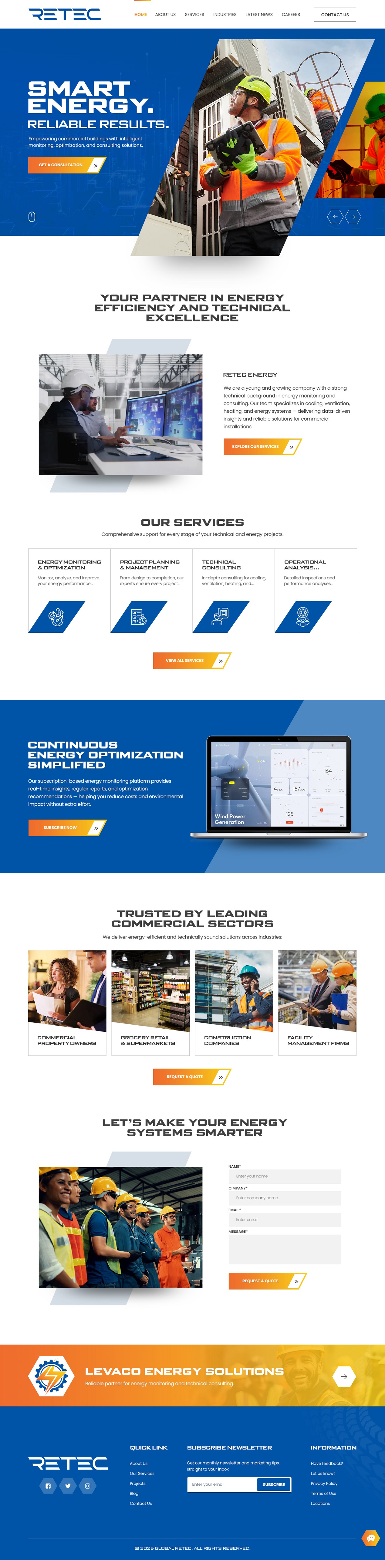 Web Design by nzdesigners for Retec Engineering AB | Design #36247383