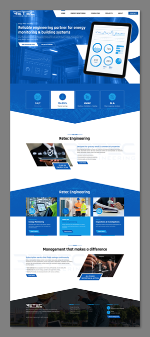 Web Design par Titan Solbiz pour Retec Engineering AB | Design : #36256620