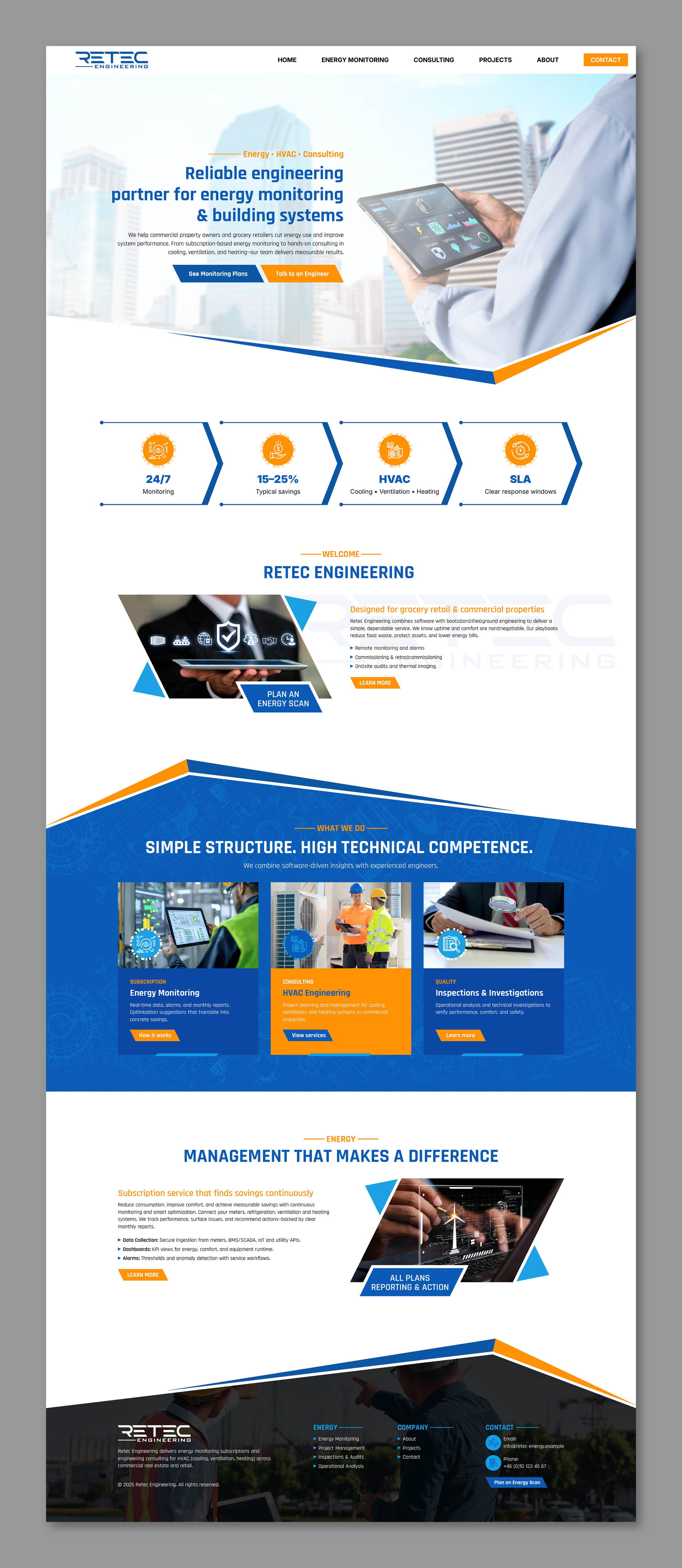 Web Design by Titan Solbiz for Retec Engineering AB | Design #36257339