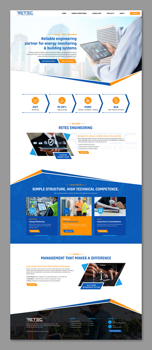 Web Design par Titan Solbiz pour Retec Engineering AB | Design : #36257339