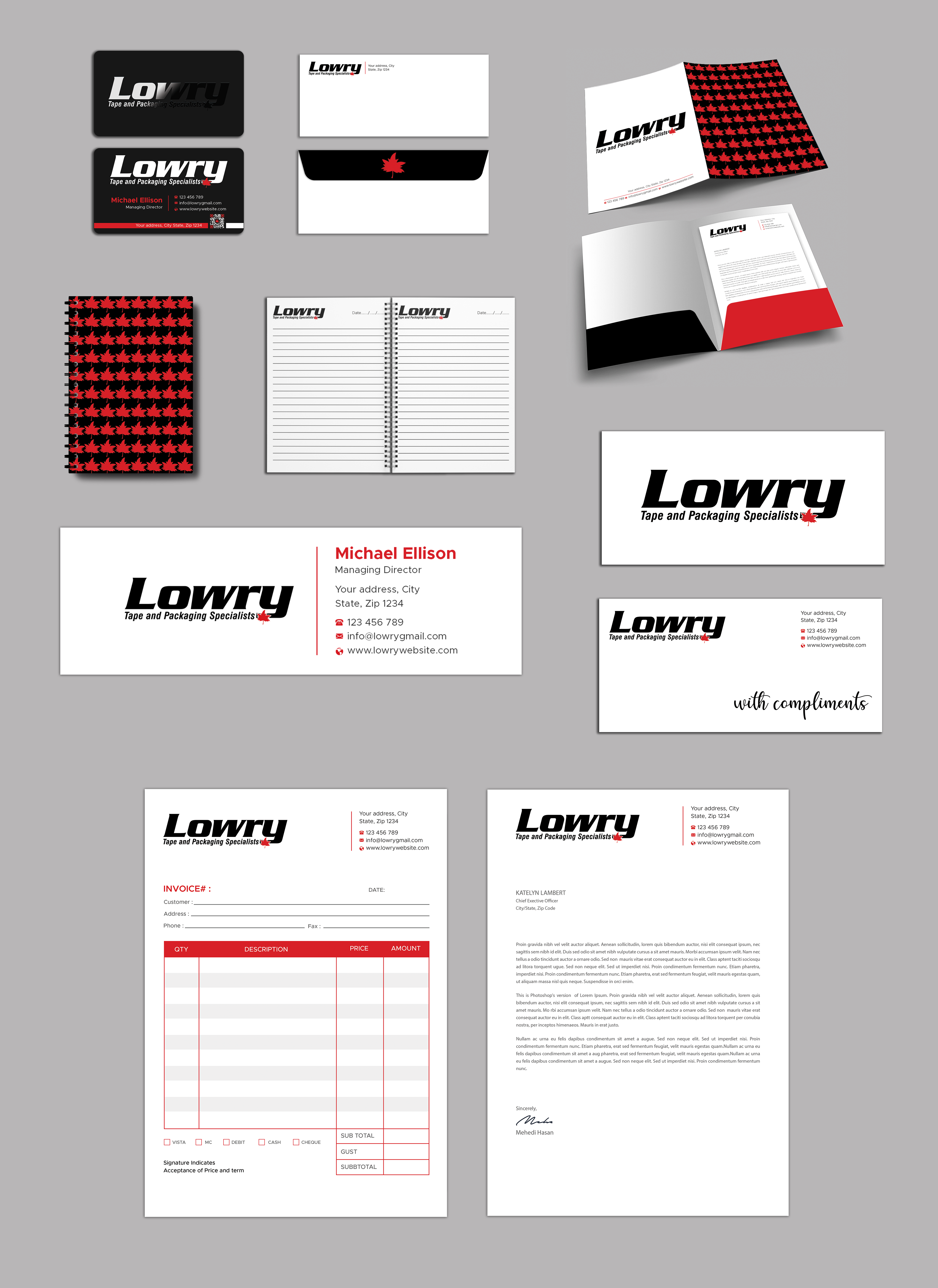 Design de Papeterie par Expert Bappy pour Lowry Sales B.C. Ltd | Design #36276581