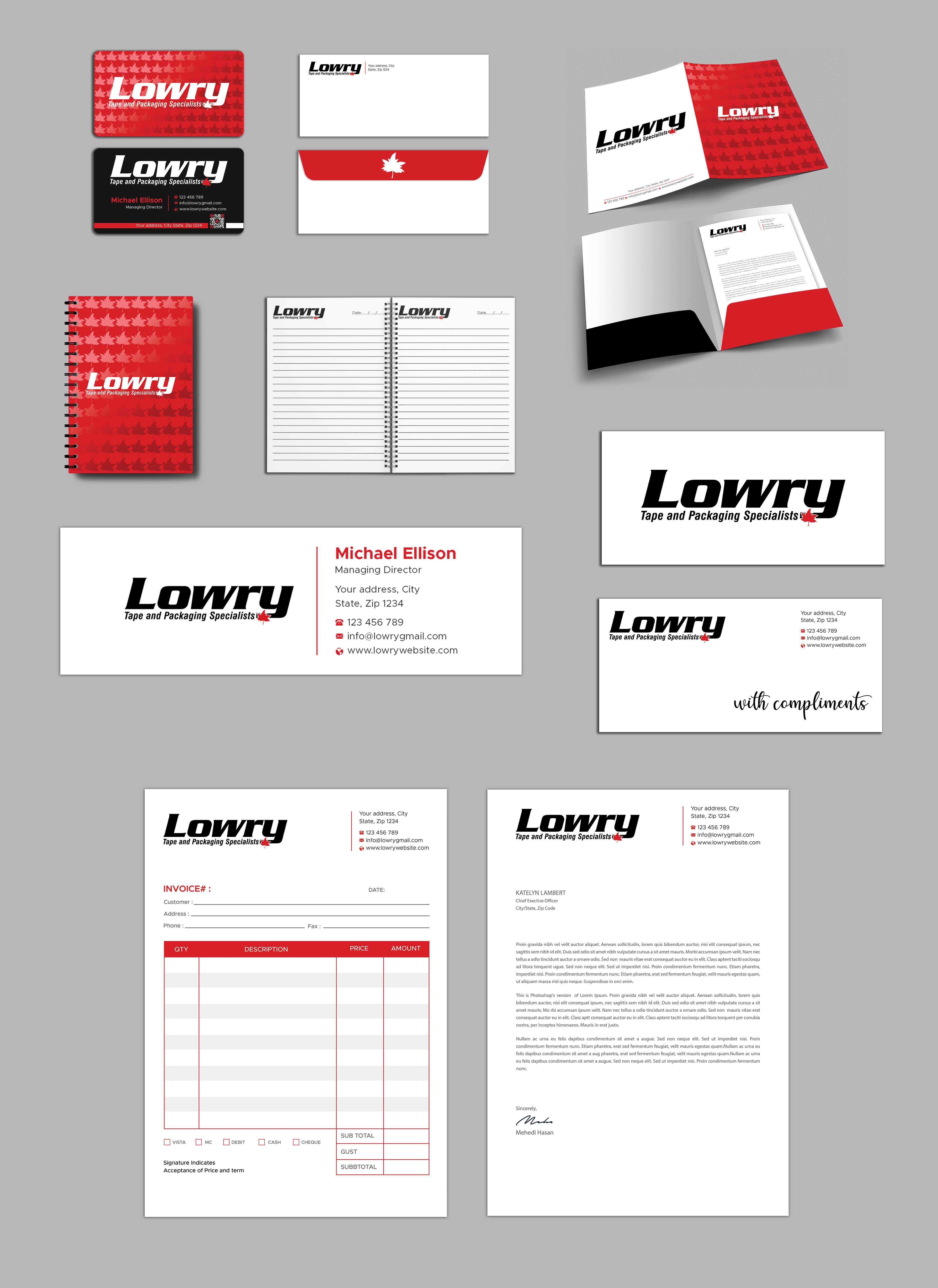 Design de Papeterie par Expert Bappy pour Lowry Sales B.C. Ltd | Design #36276644