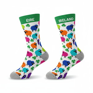 Sheep and Shamrock Novelty Socks