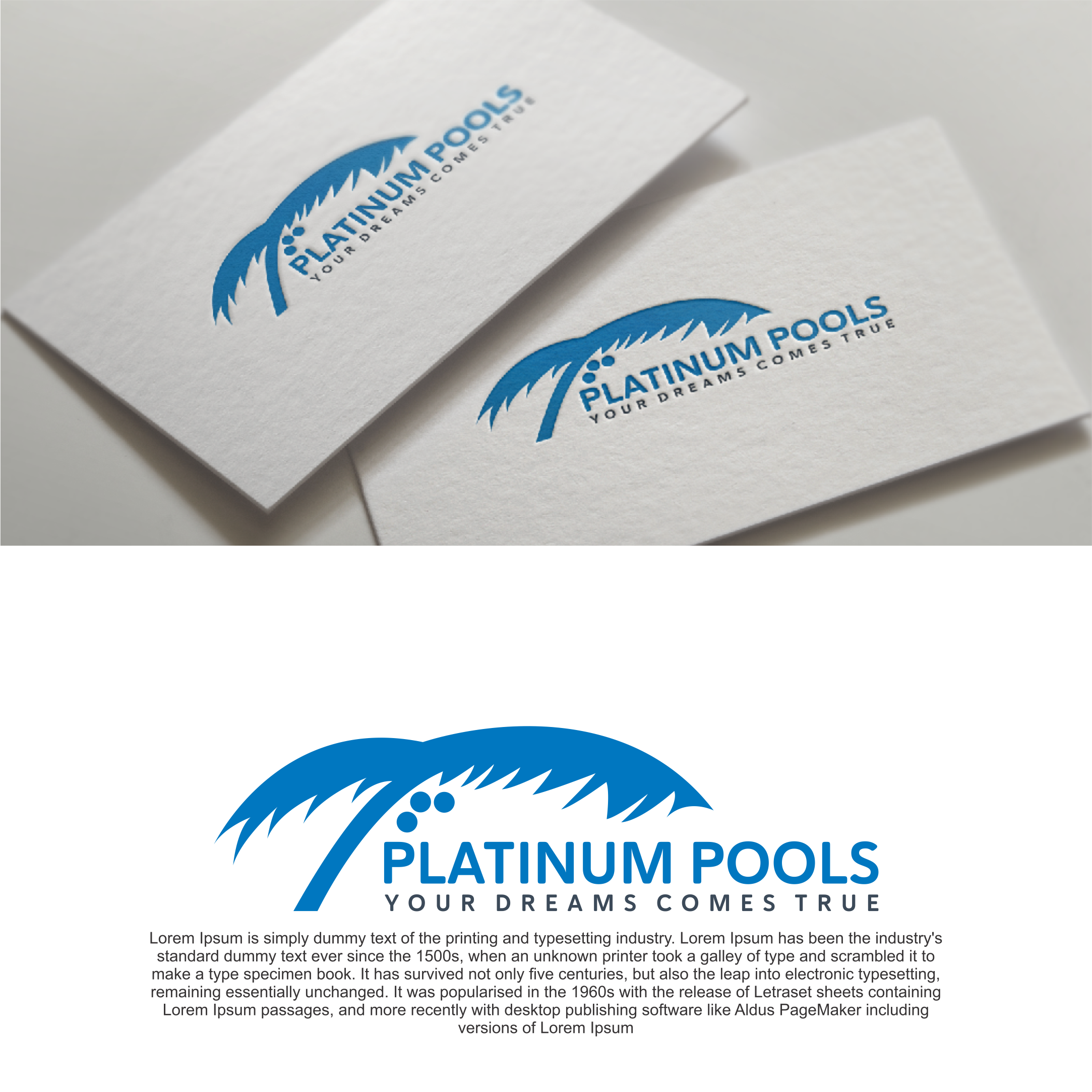 Logo Design by diego costa for PLATINUMPOOLS | Design #36251769