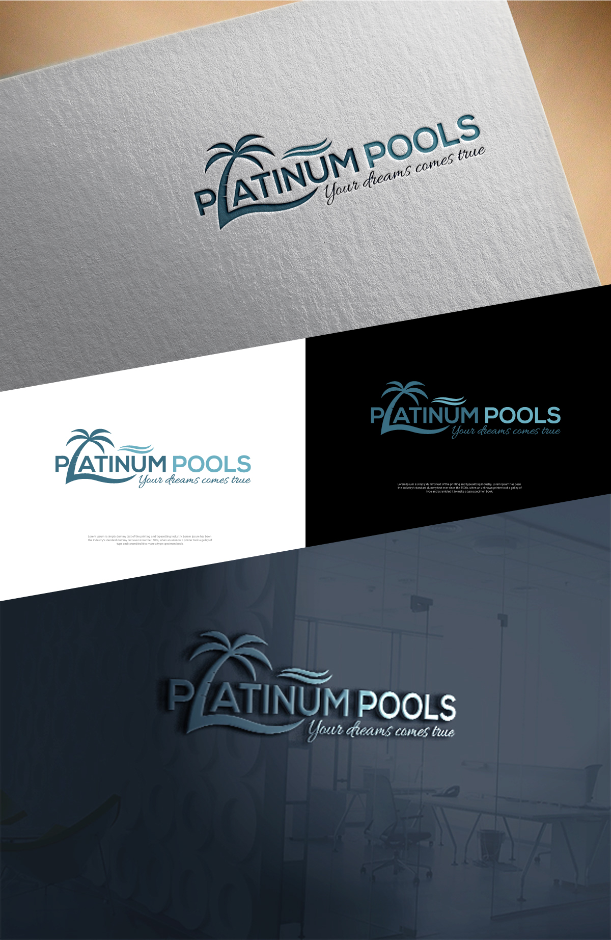 Logo Design by Cool-Designer for PLATINUMPOOLS | Design #36251458