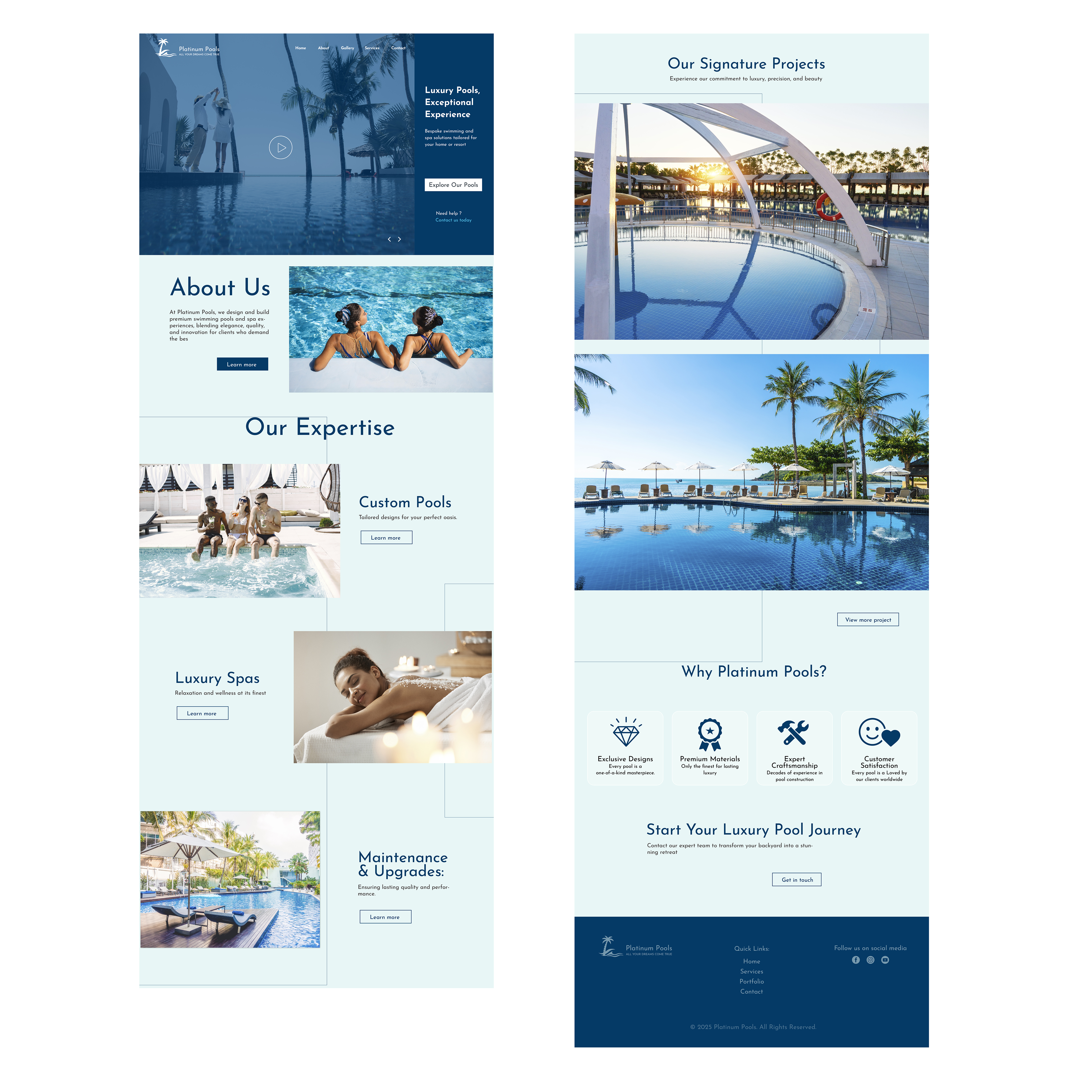 Wordpress Design by Mesotoday for PLATINUMPOOLS | Design #36248368