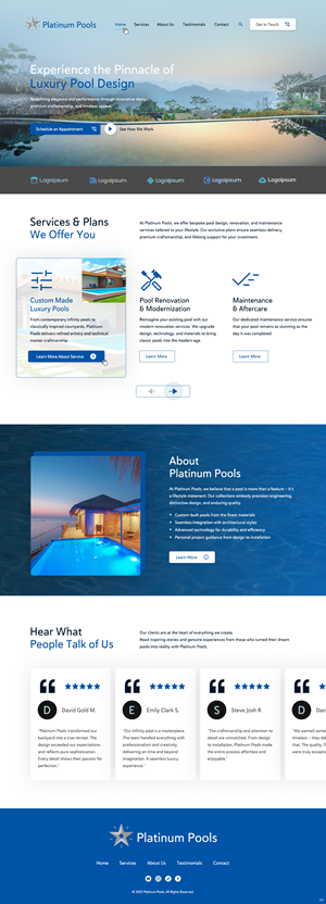Wordpress Design by pb for PLATINUMPOOLS | Design: #36265023