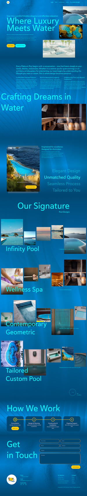 Wordpress Design by Taufik H for PLATINUMPOOLS | Design: #36271432