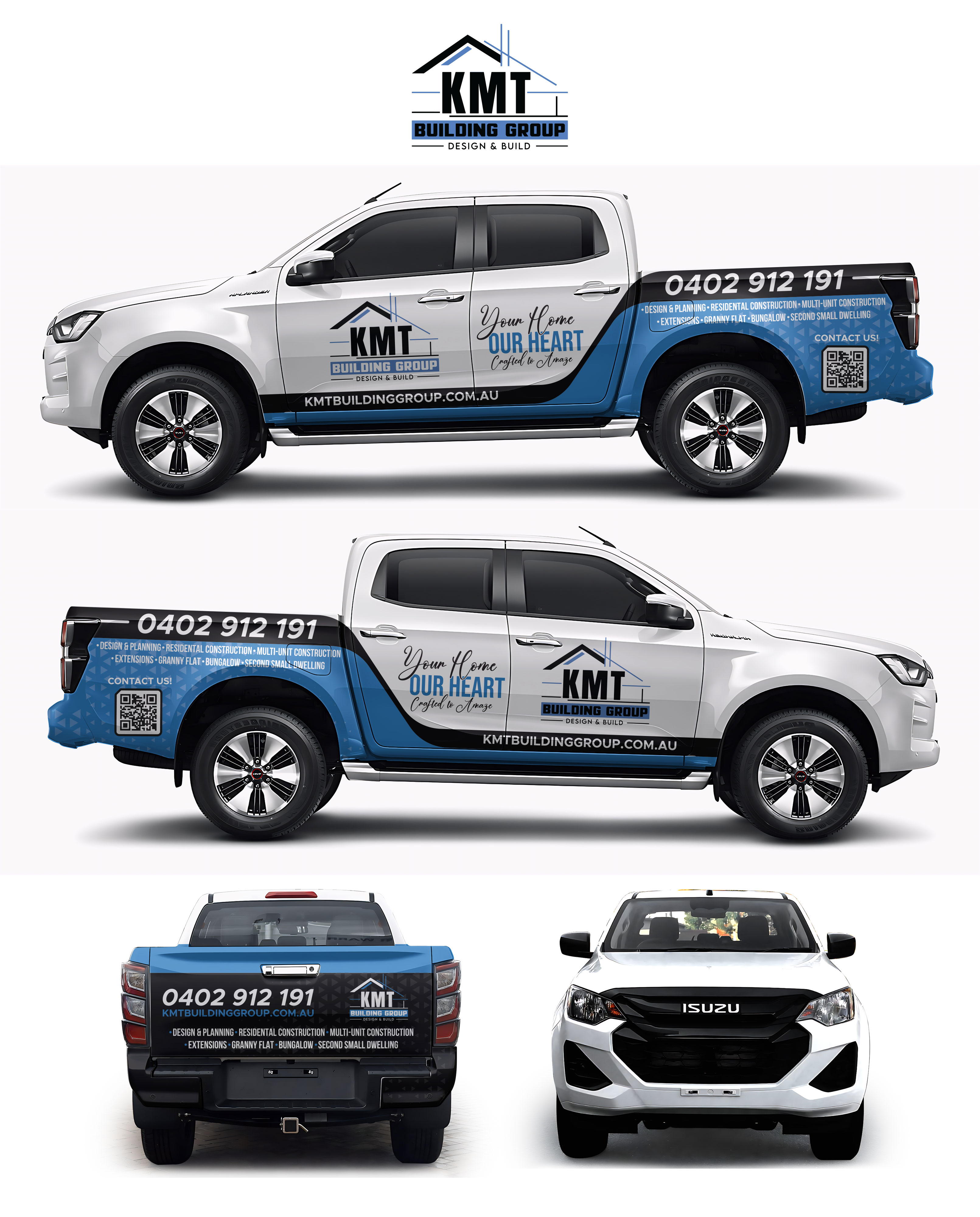 Car Wrap-Design von White Diary für KMT Building Group Pty Ltd | Design #36256684