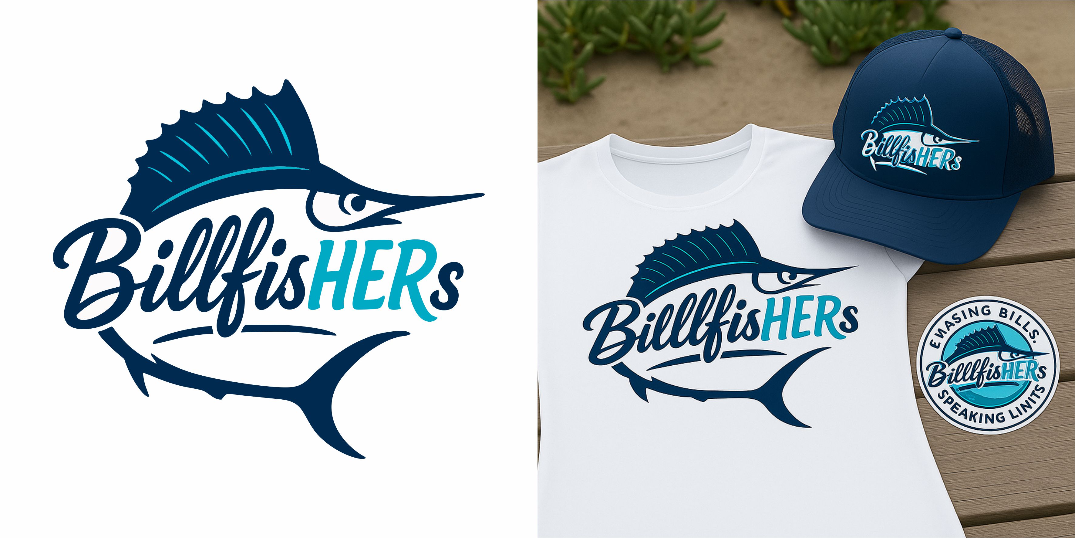 Logo Design by Borago for BillfisHERs | Design #36355790