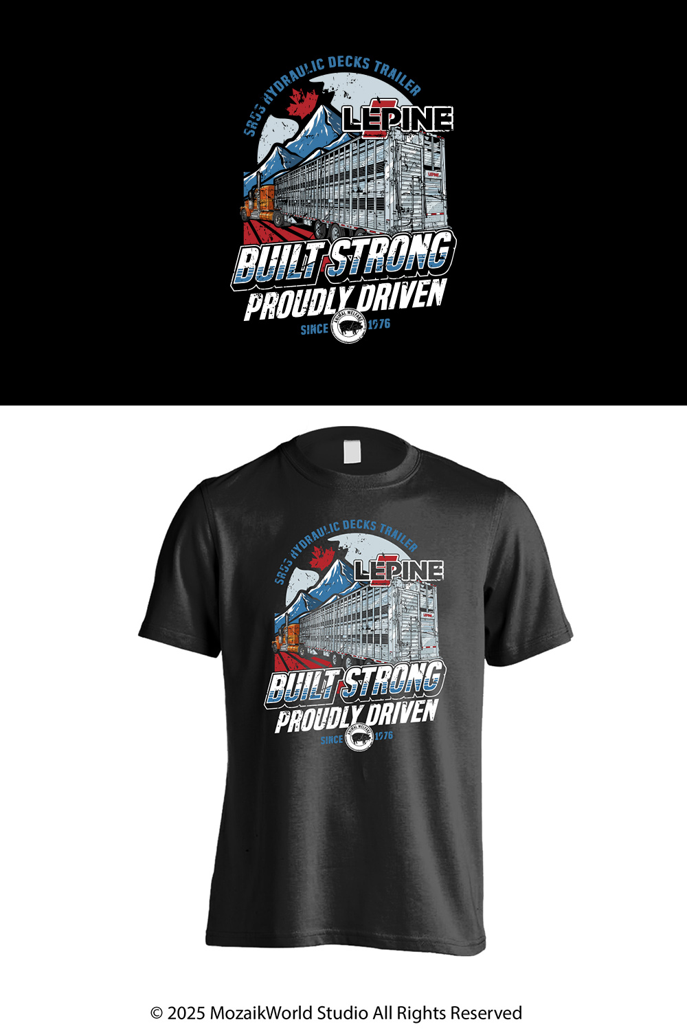 T-shirt Design by Mozaikworld Studio for Machinerie Lepine | Design #36305779