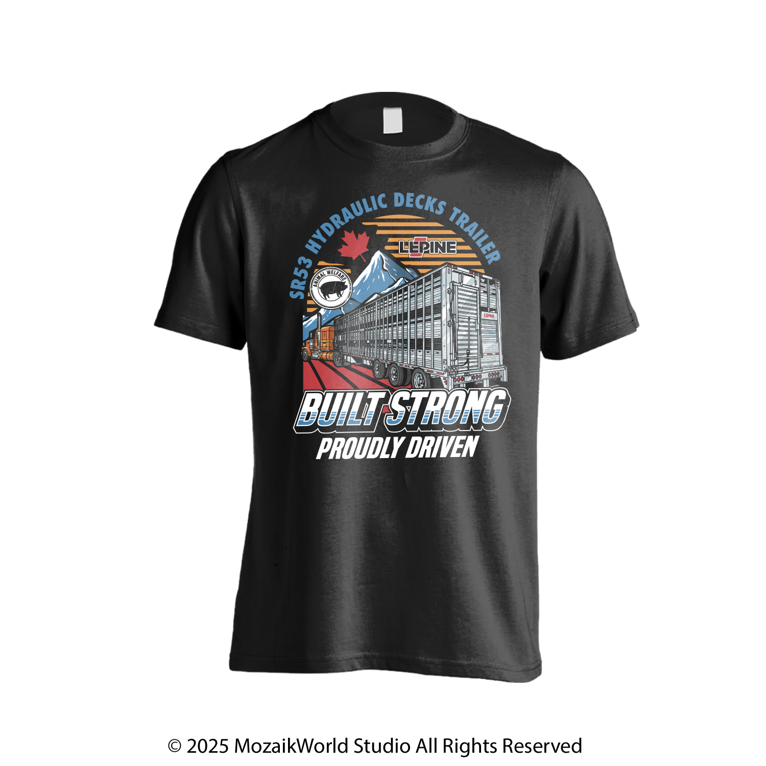 T-shirt Design by Mozaikworld Studio for Machinerie Lepine | Design #36319180