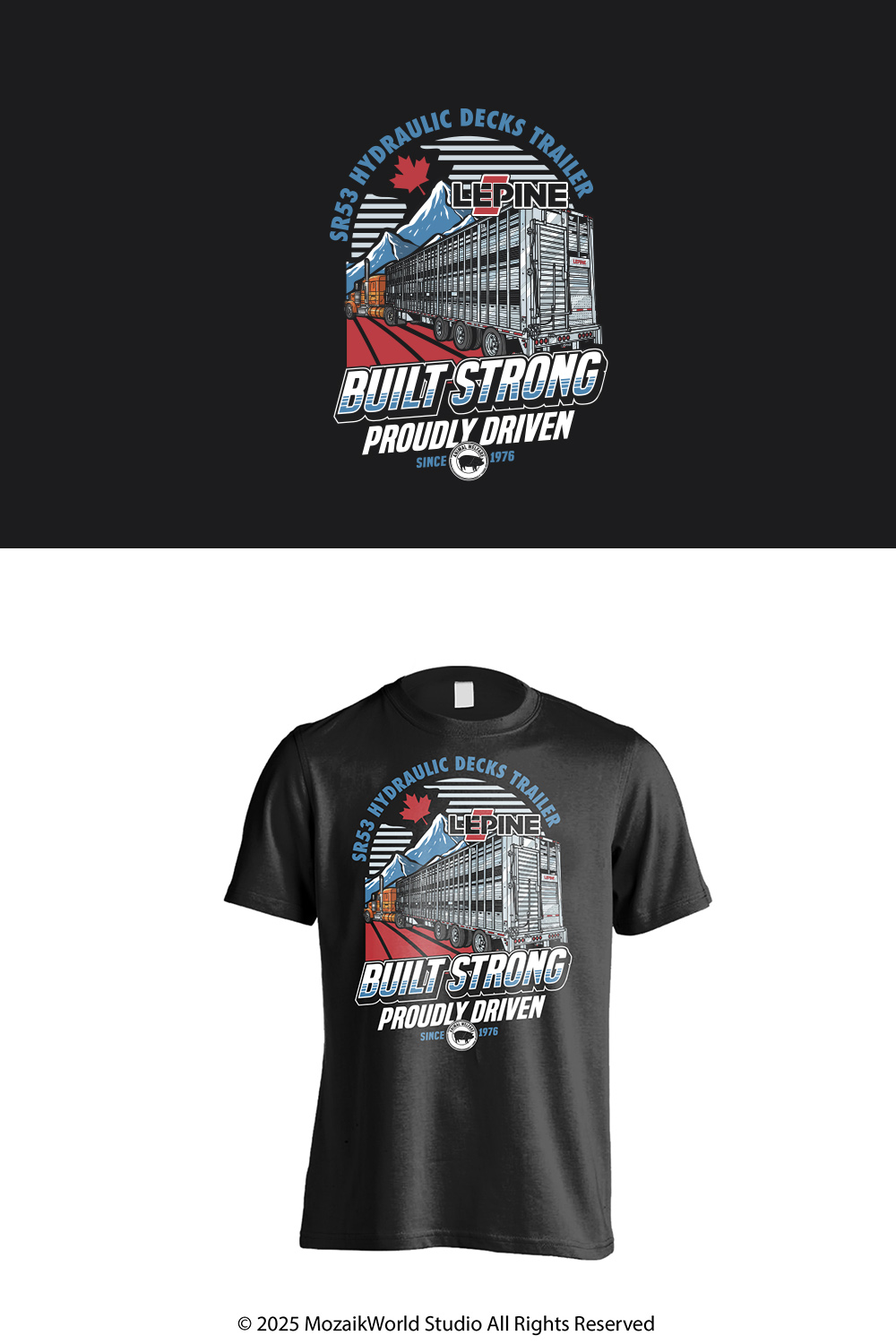 T-shirt Design by Mozaikworld Studio for Machinerie Lepine | Design #36327620