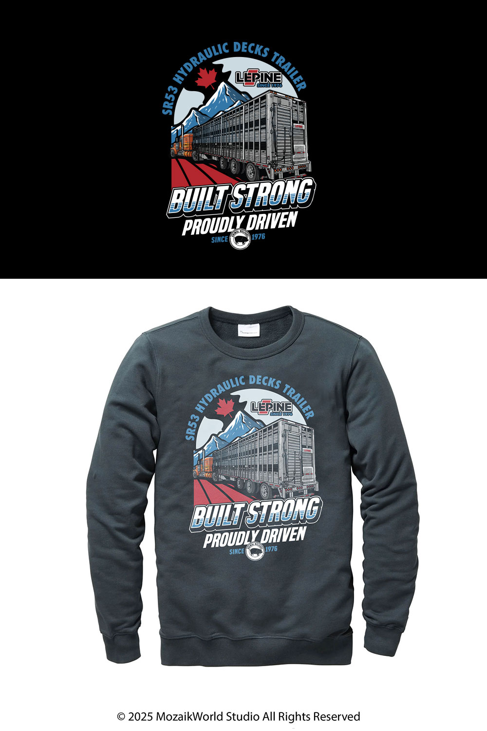 T-shirt Design by Mozaikworld Studio for Machinerie Lepine | Design #36350256