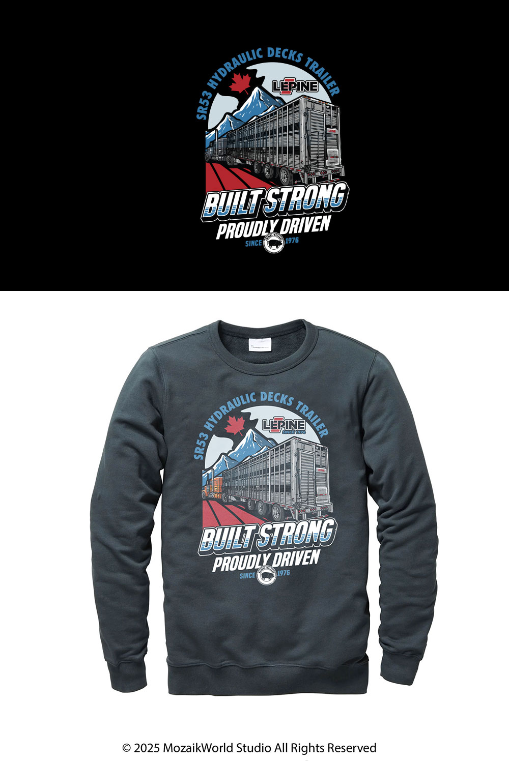 T-shirt Design by Mozaikworld Studio for Machinerie Lepine | Design #36351377