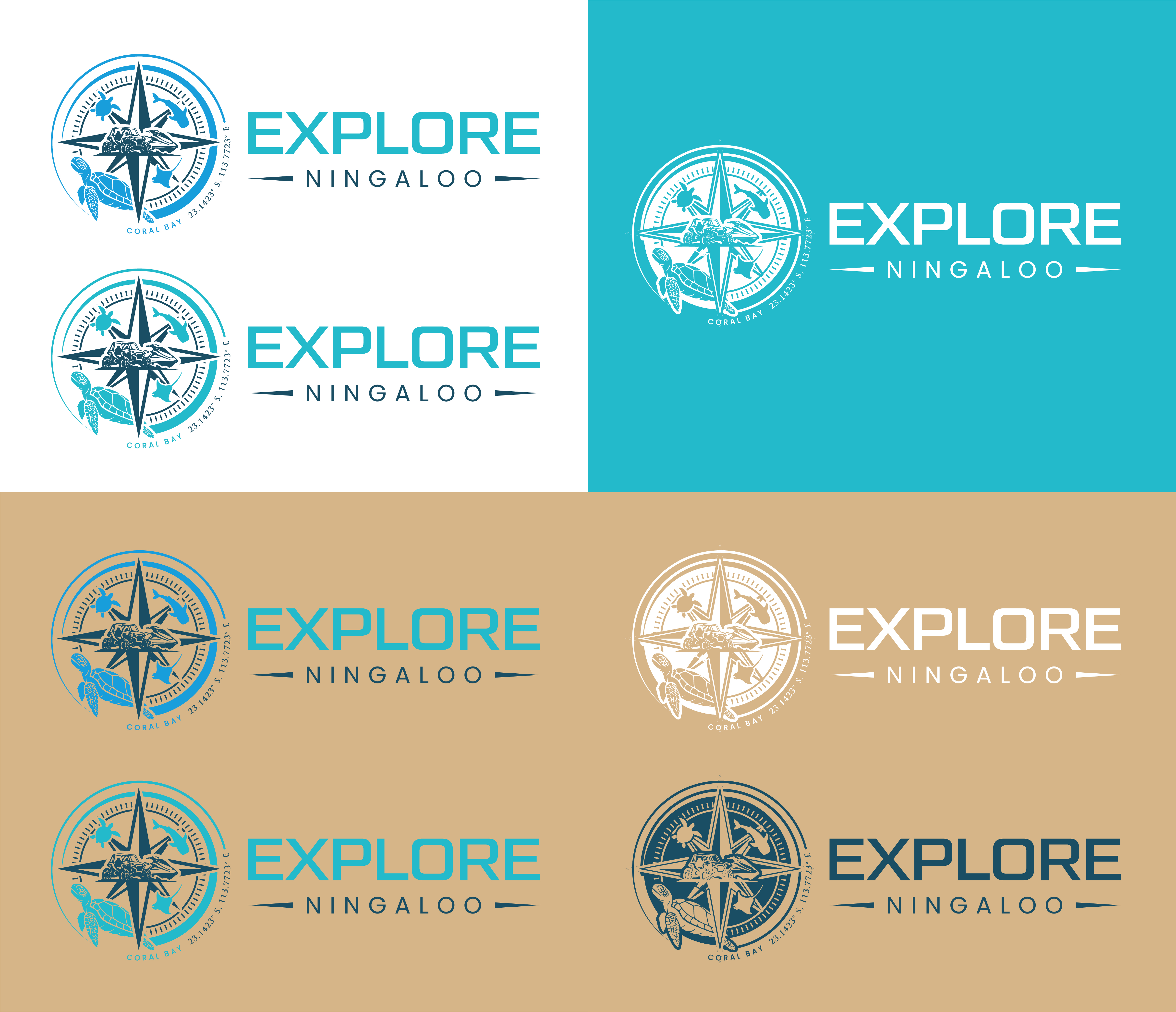 Logo Design by John Mark Arts for Explore Ningaloo  | Design #36415999