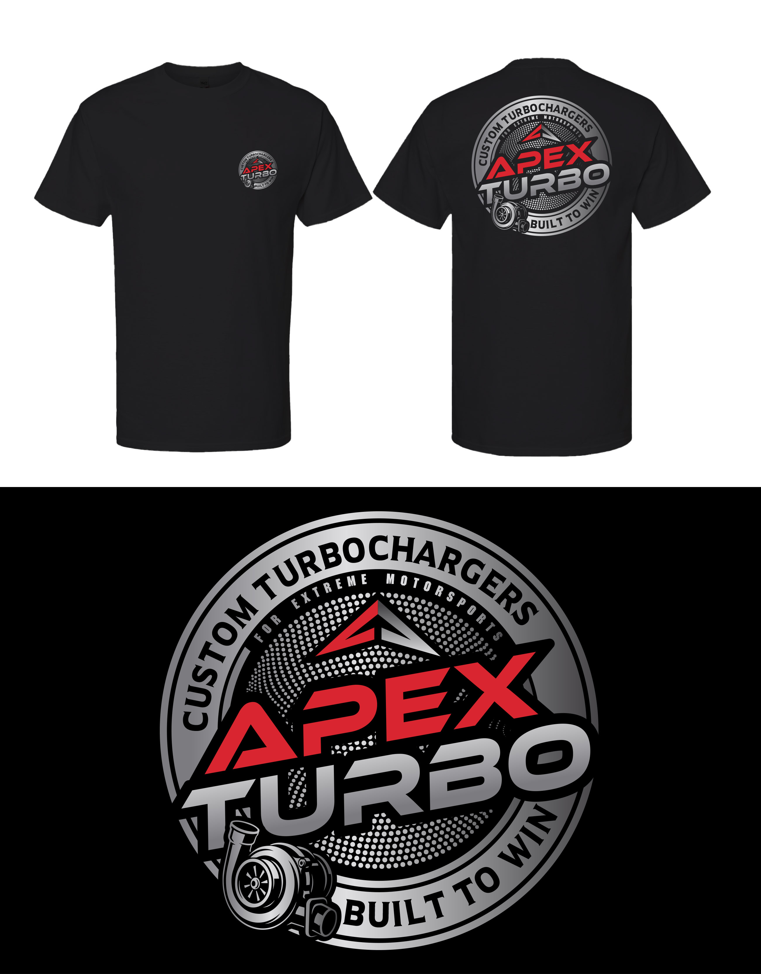 T-shirt Design by KickArt for ApexTurbo LLC | Design #36286208