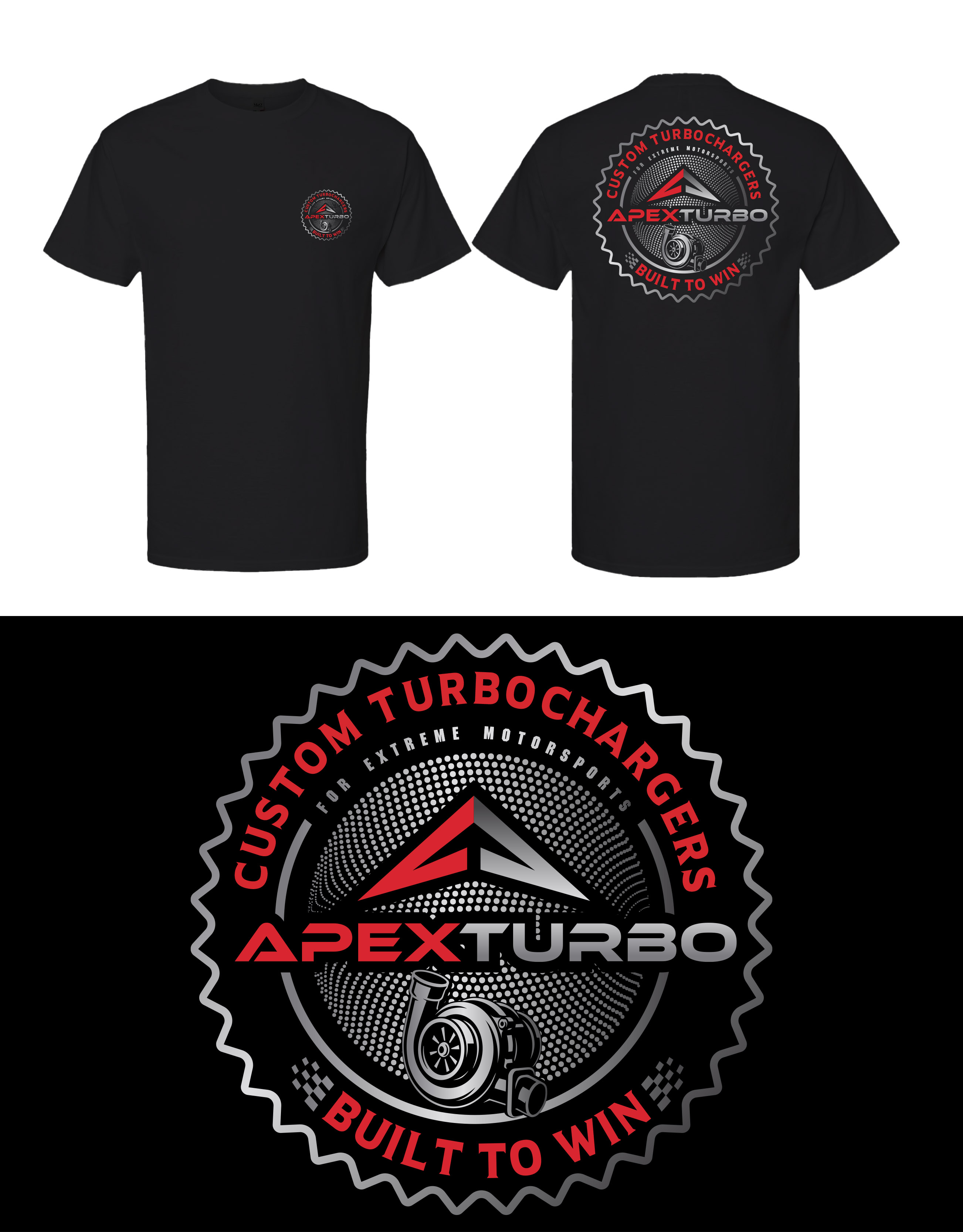 T-shirt Design by KickArt for ApexTurbo LLC | Design #36286215