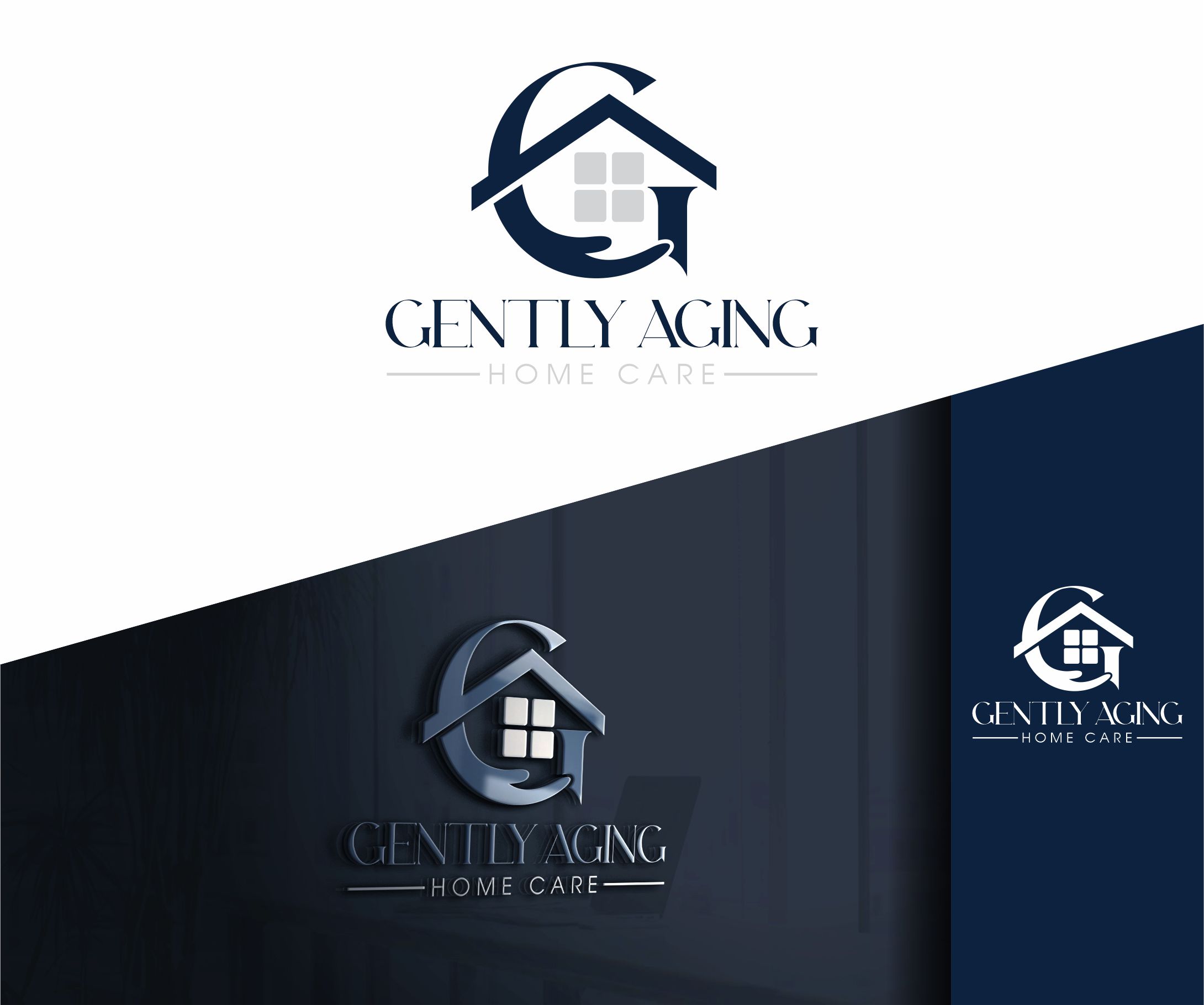 Logo Design by alkaline for Gently Aging Home Care, inc. | Design #36274536