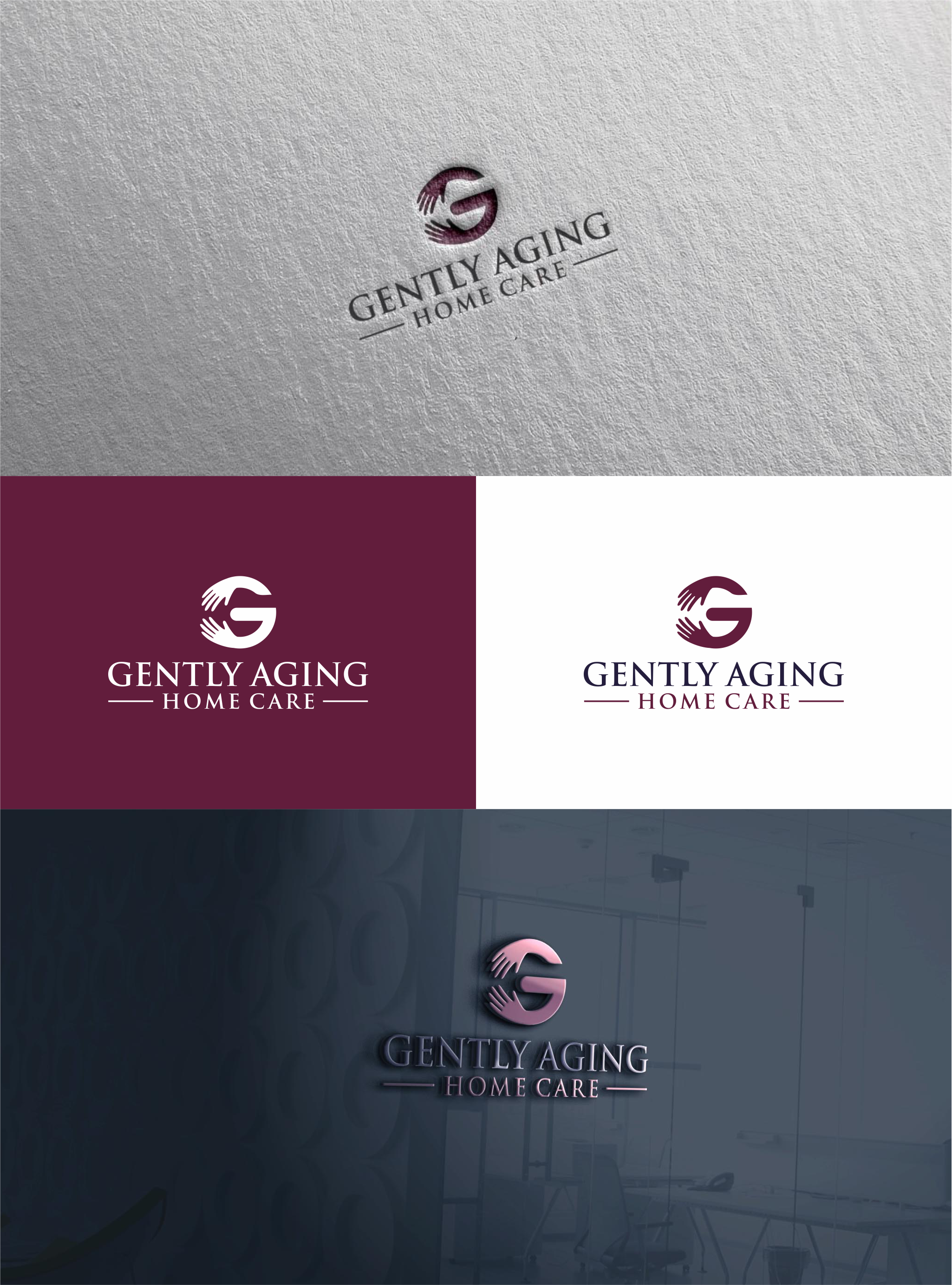 Logo Design by ndra for Gently Aging Home Care, inc. | Design #36269813