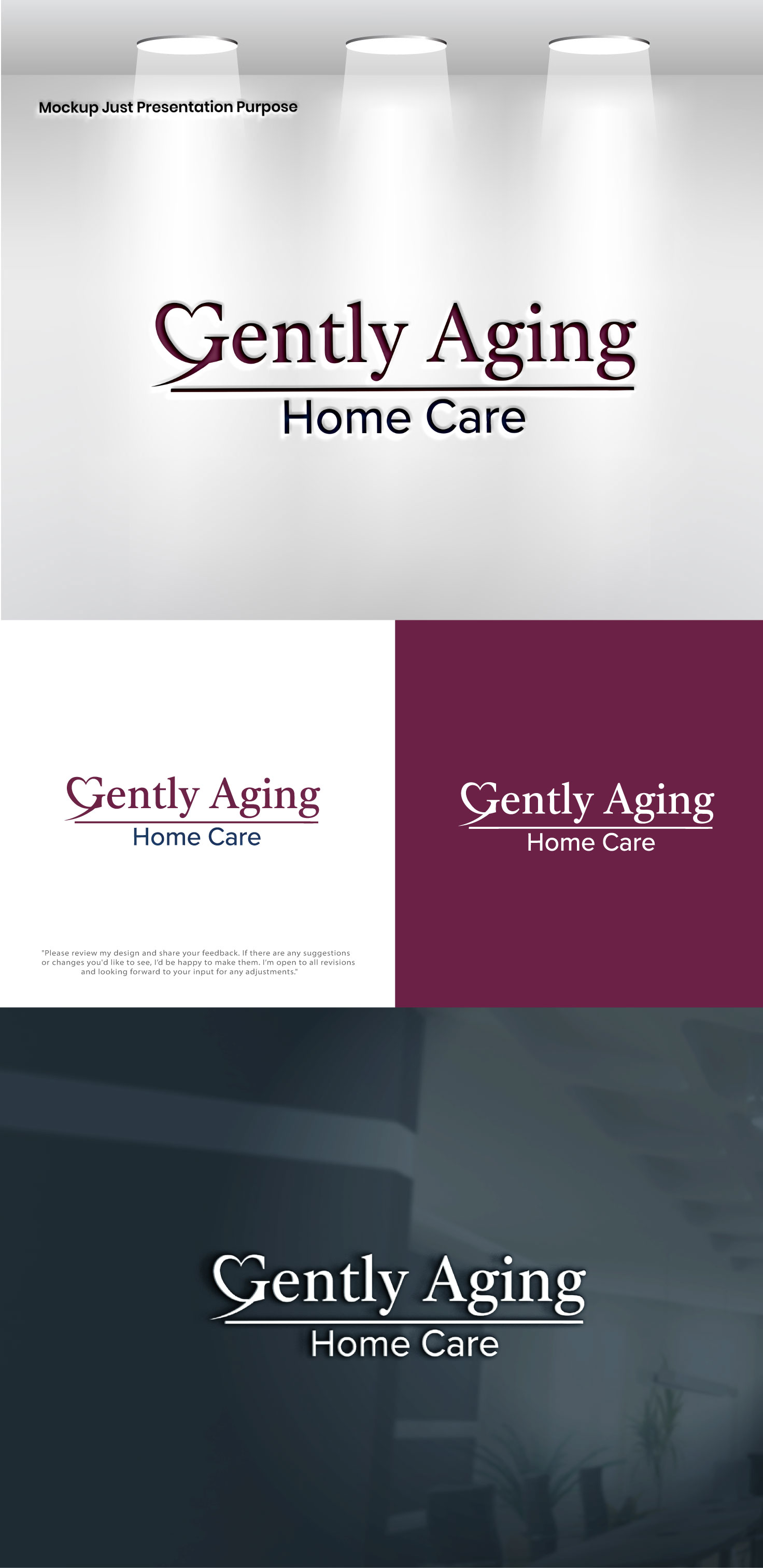 Logo Design by VectorForge for Gently Aging Home Care, inc. | Design #36273286