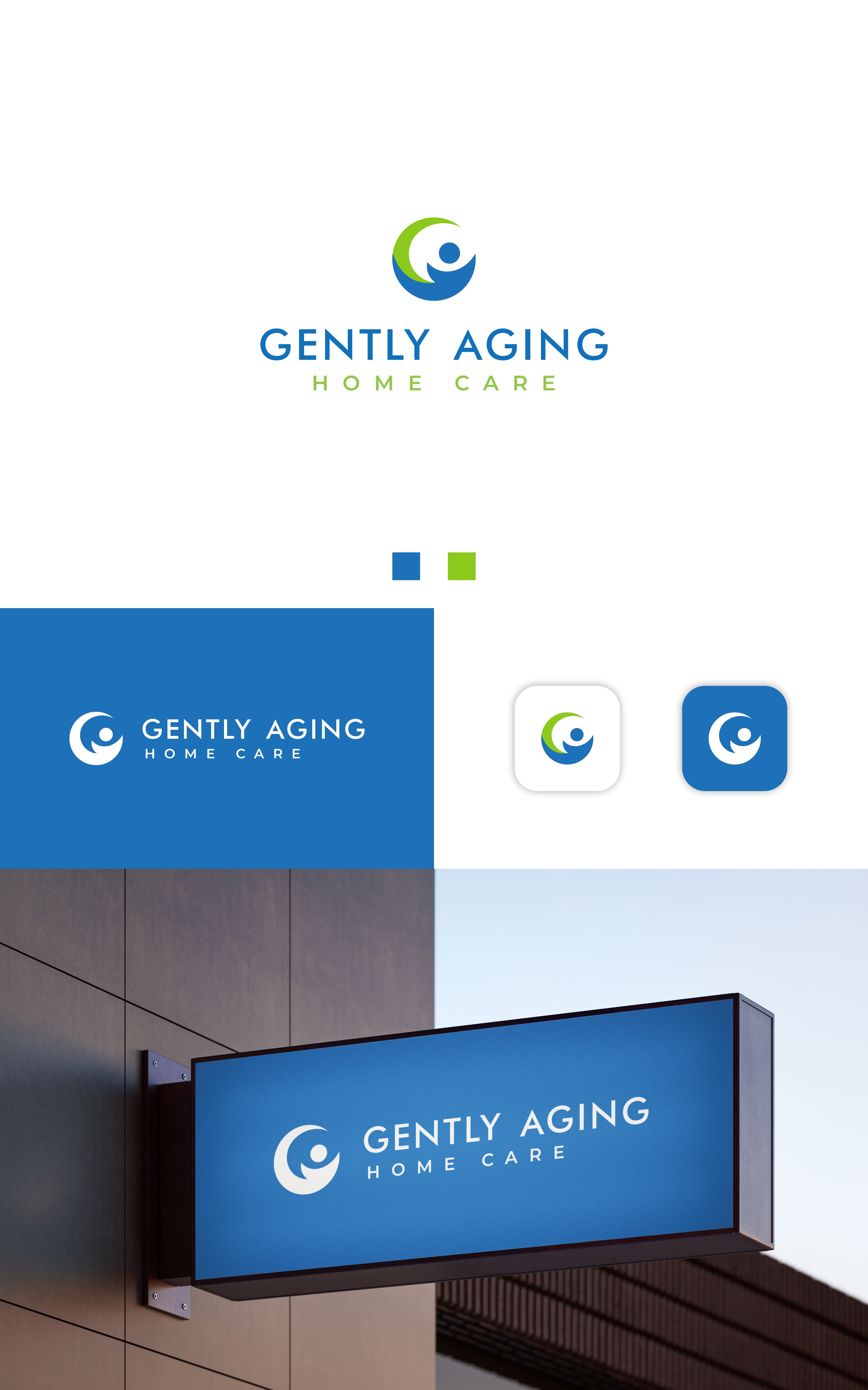 Logo Design by Dell_a.Design for Gently Aging Home Care, inc. | Design #36269364