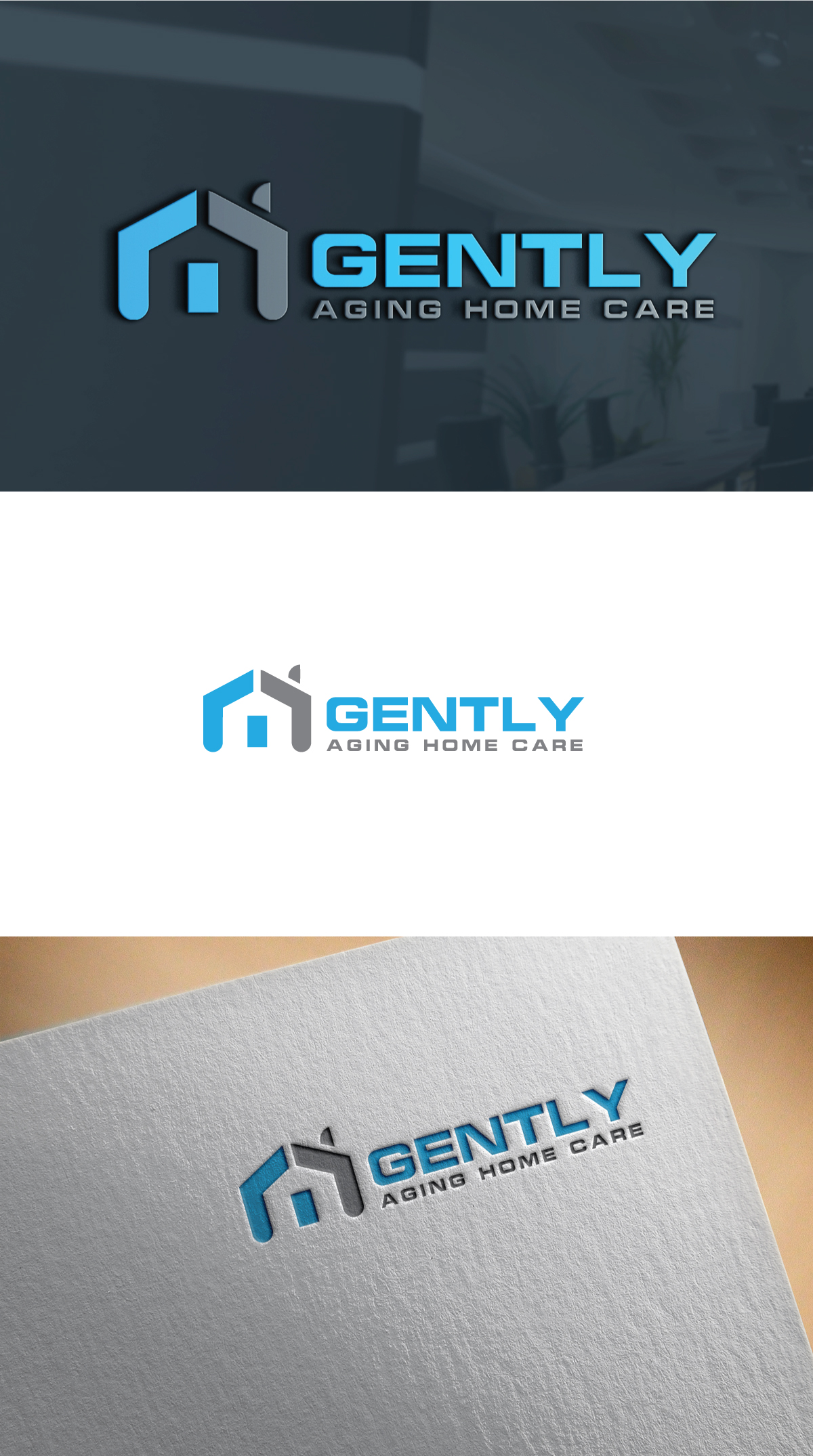 Logo Design by Cool-Designer for Gently Aging Home Care, inc. | Design #36268281
