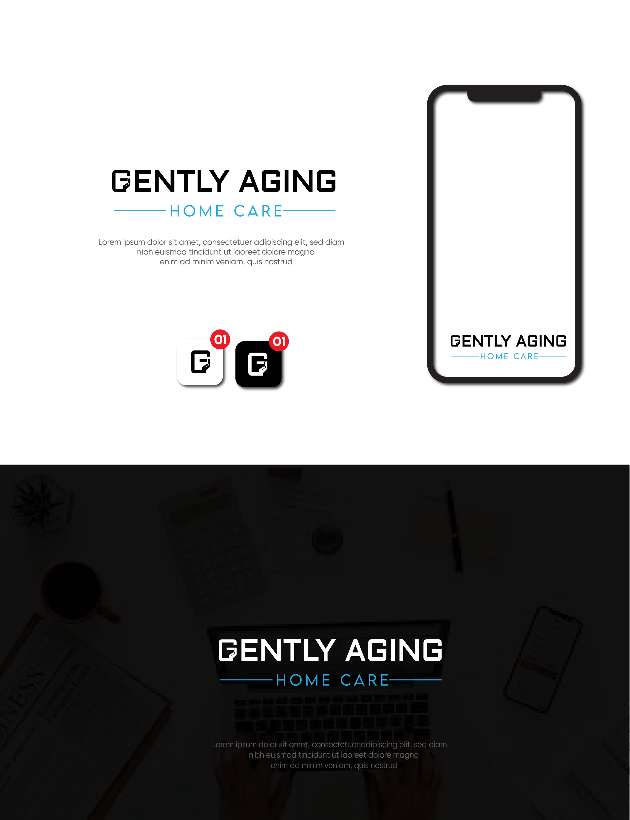 Logo Design by Md. Fariduzzaman for Gently Aging Home Care, inc. | Design #36277384