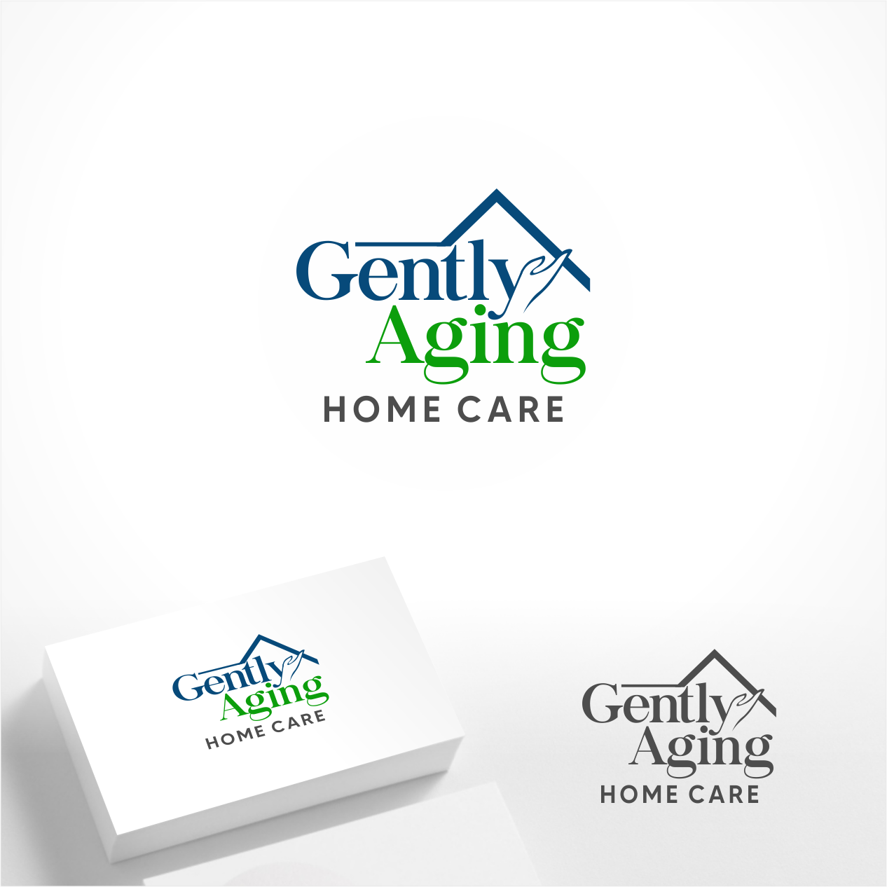 Logo Design by Arham Hidayat for Gently Aging Home Care, inc. | Design #36292771