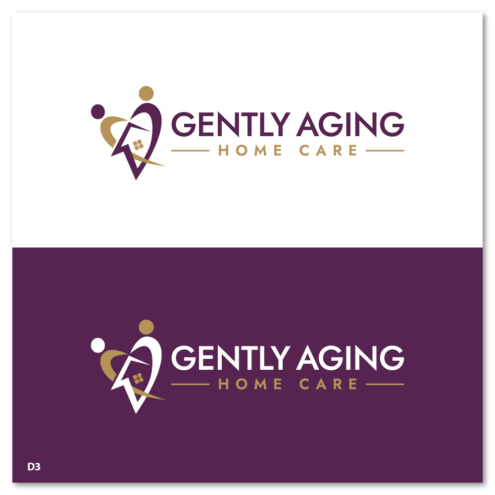Logo Design by Sujit Banerjee for Gently Aging Home Care, inc. | Design #36275077