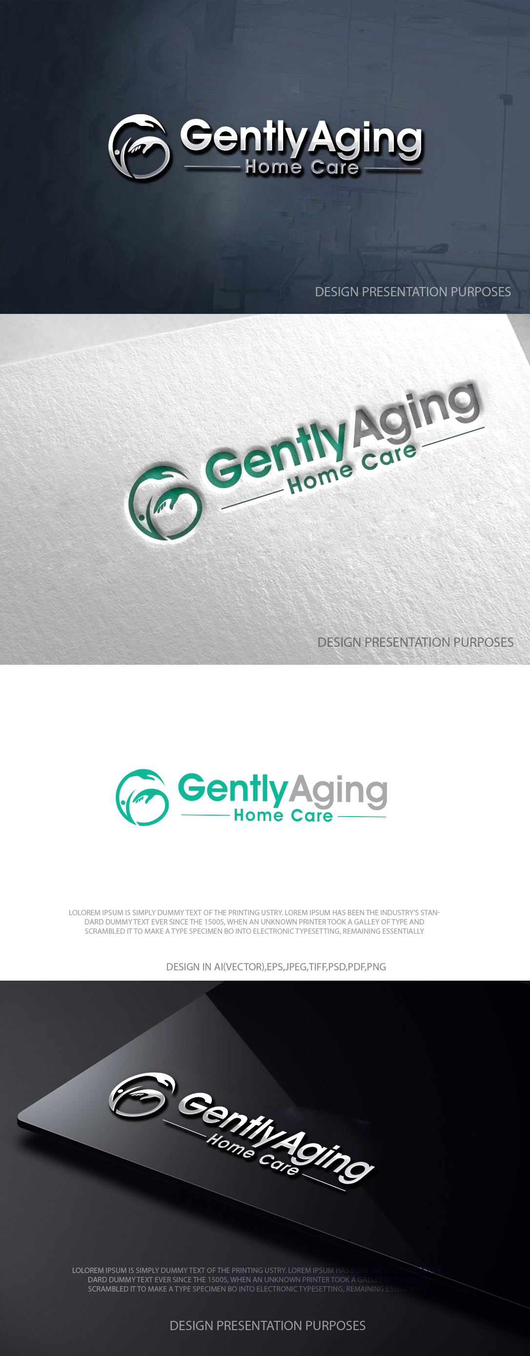 Logo Design by zebronicgraphic for Gently Aging Home Care, inc. | Design #36270189