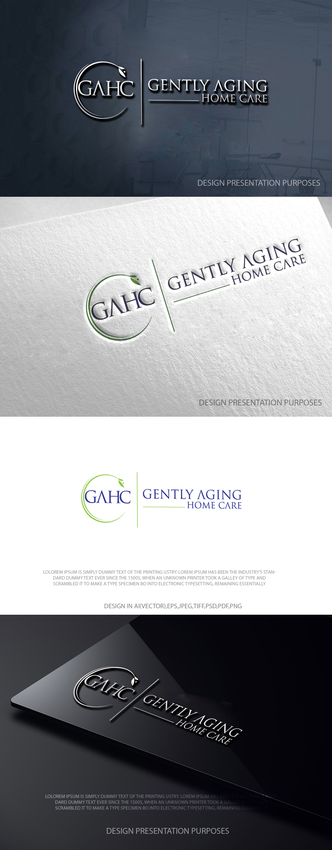 Logo Design by zebronicgraphic for Gently Aging Home Care, inc. | Design #36270196