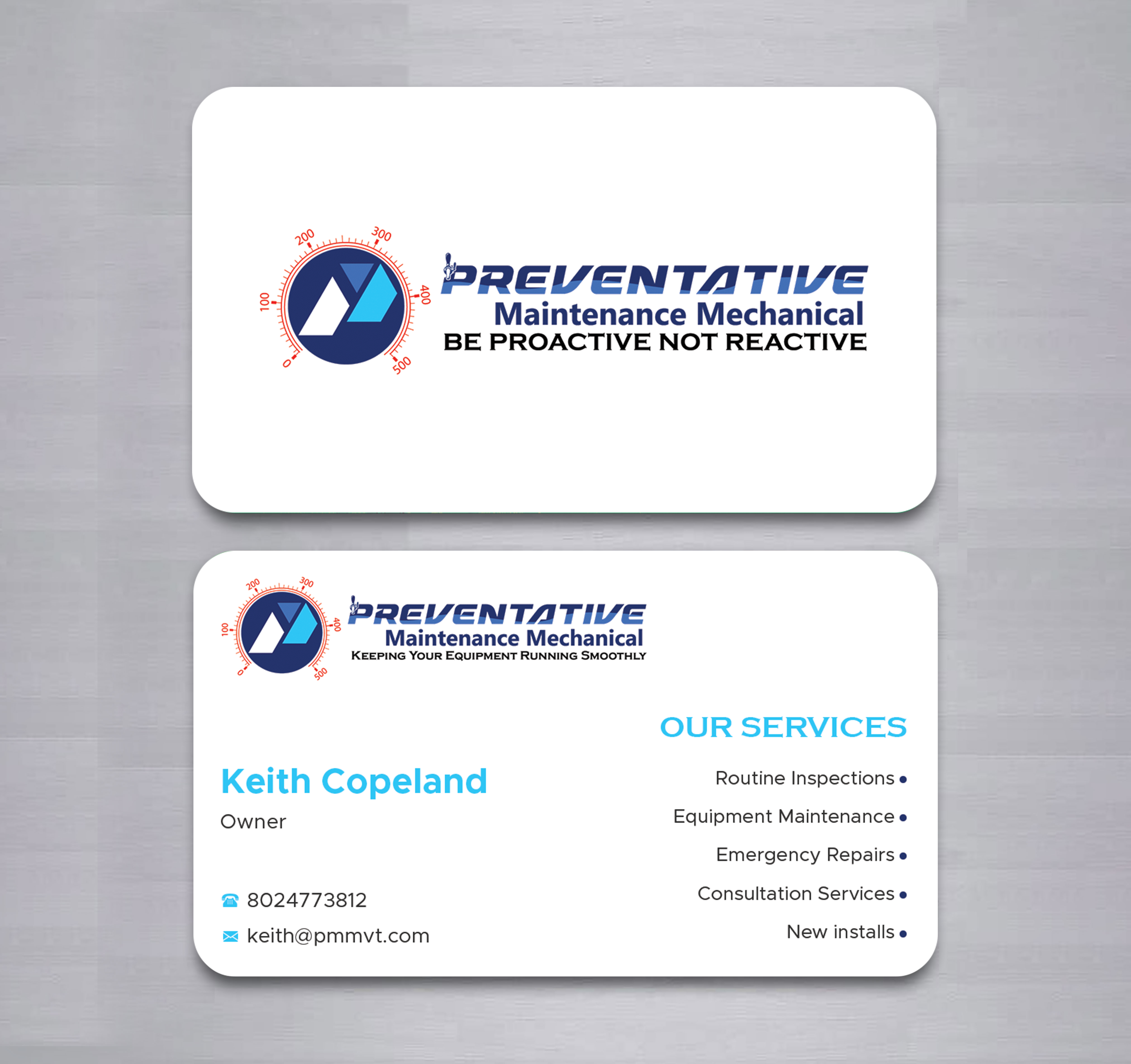 Business Card Design by Expert Bappy for Preventative maintinance mechanical | Design #36267585
