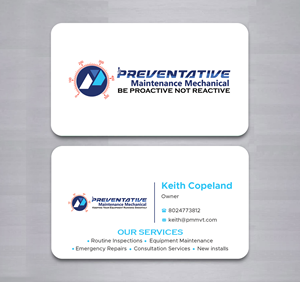 Diseño de Tarjeta de Presentación por Expert Bappy para Preventative maintinance mechanical | Diseño: #36267639