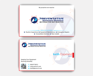 Diseño de Tarjeta de Presentación por DesignerShahadat para Preventative maintinance mechanical | Diseño: #36269238
