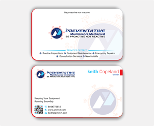 Diseño de Tarjeta de Presentación por DesignerShahadat para Preventative maintinance mechanical | Diseño: #36269239