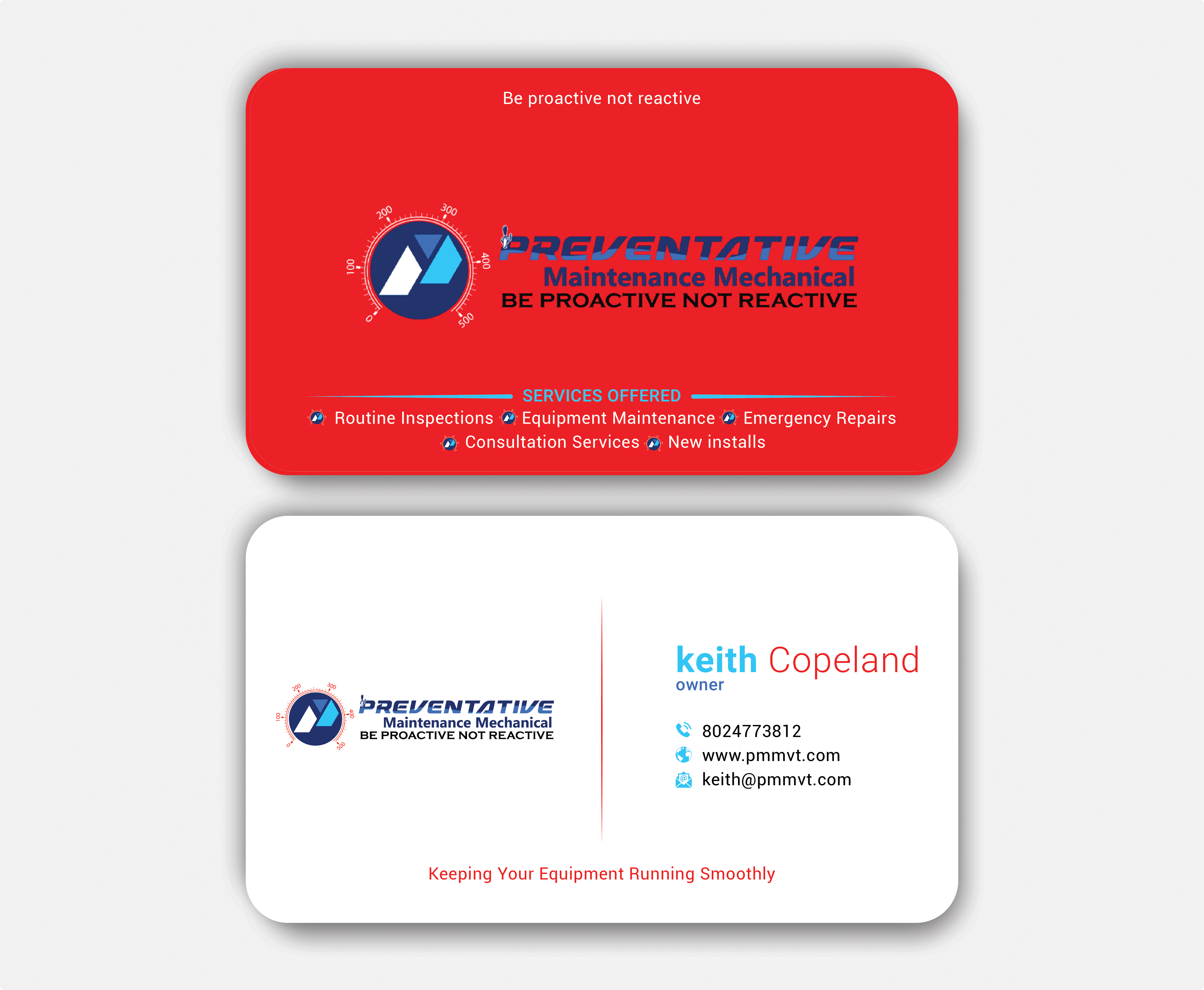 Business Card Design by DesignerShahadat for Preventative maintinance mechanical | Design #36269240