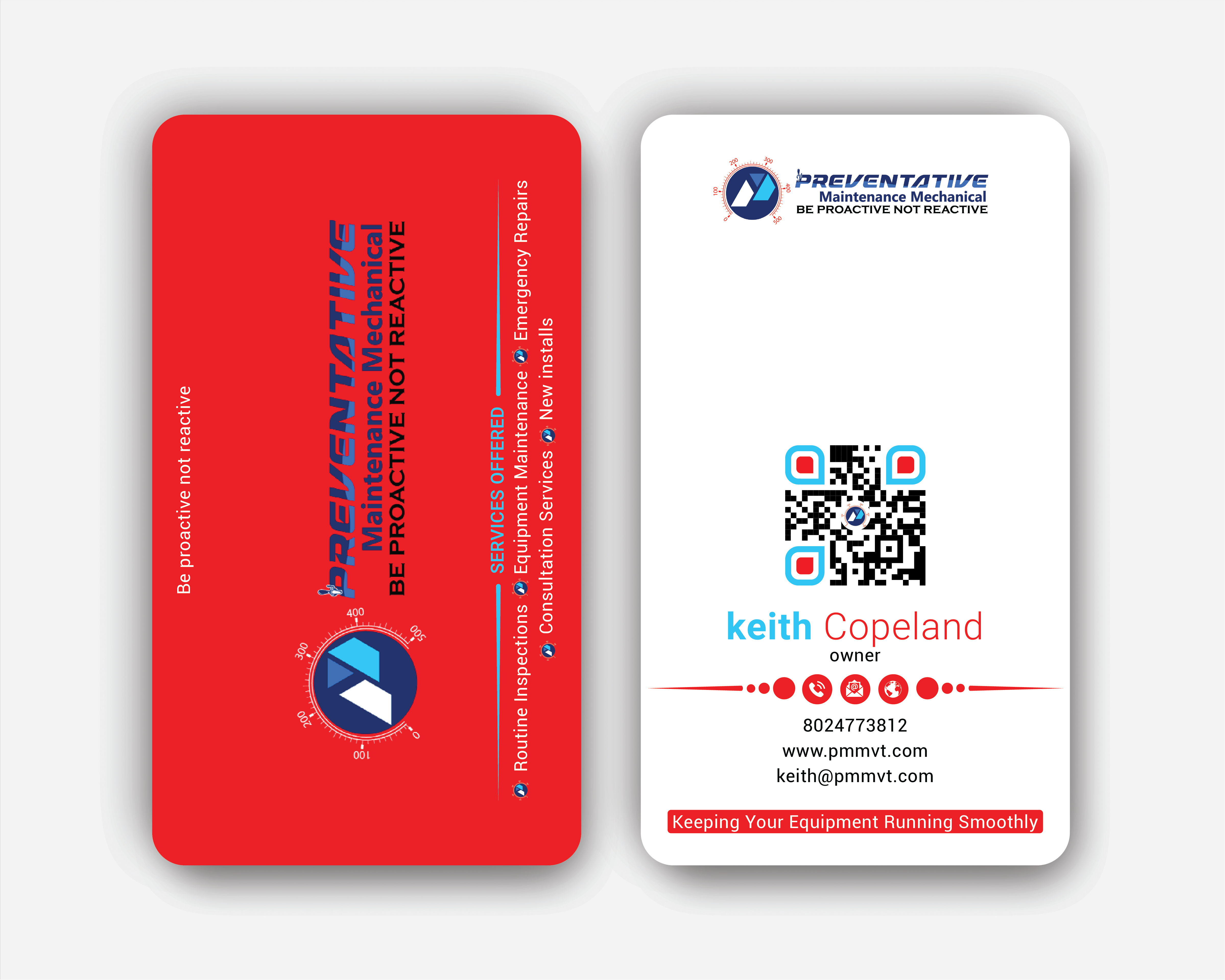 Business Card Design by DesignerShahadat for Preventative maintinance mechanical | Design #36269245
