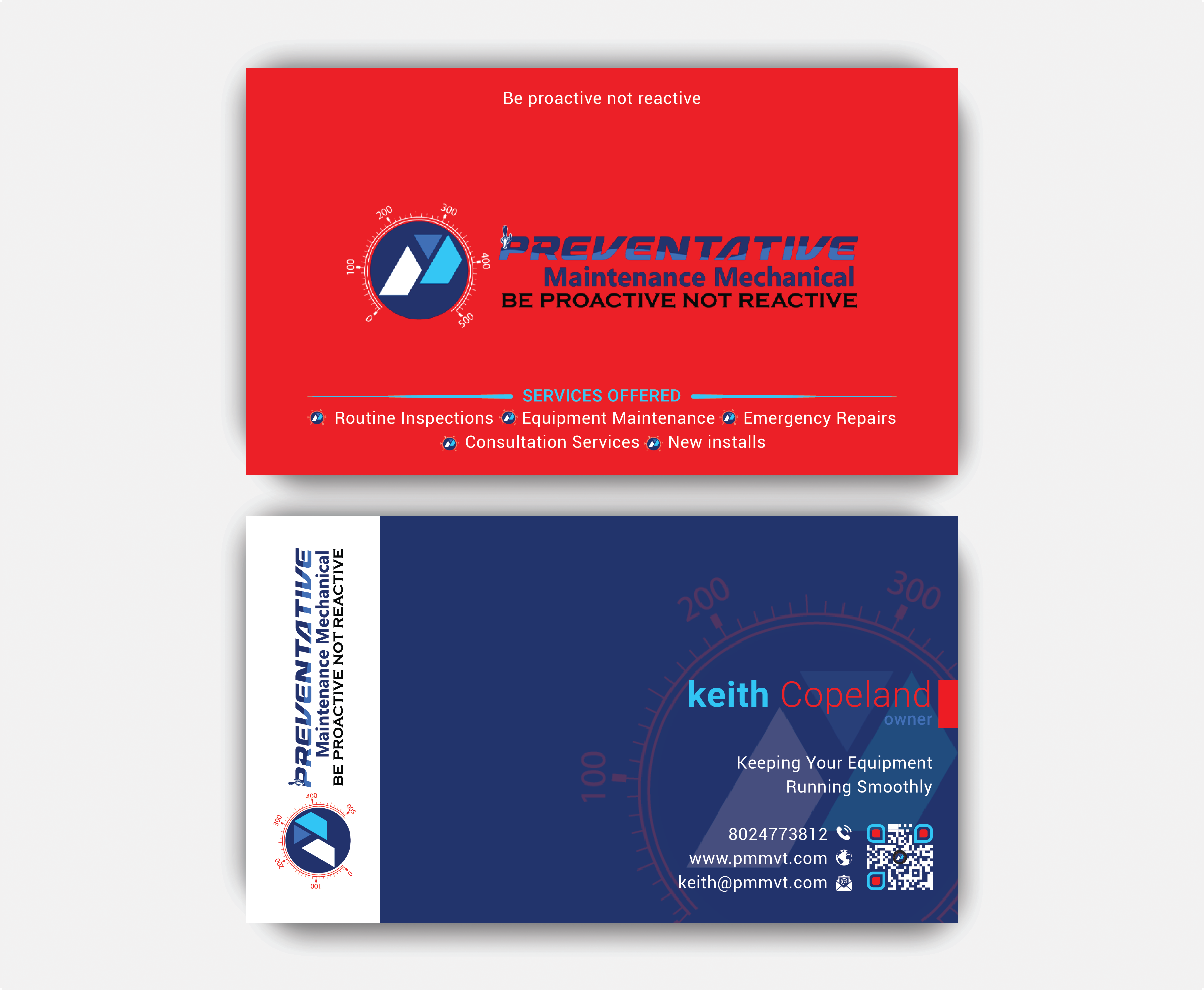 Business Card Design by DesignerShahadat for Preventative maintinance mechanical | Design #36270212